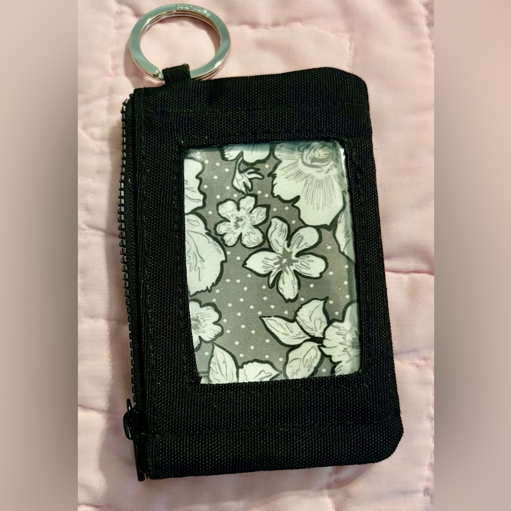 Black Floral Coin Purse